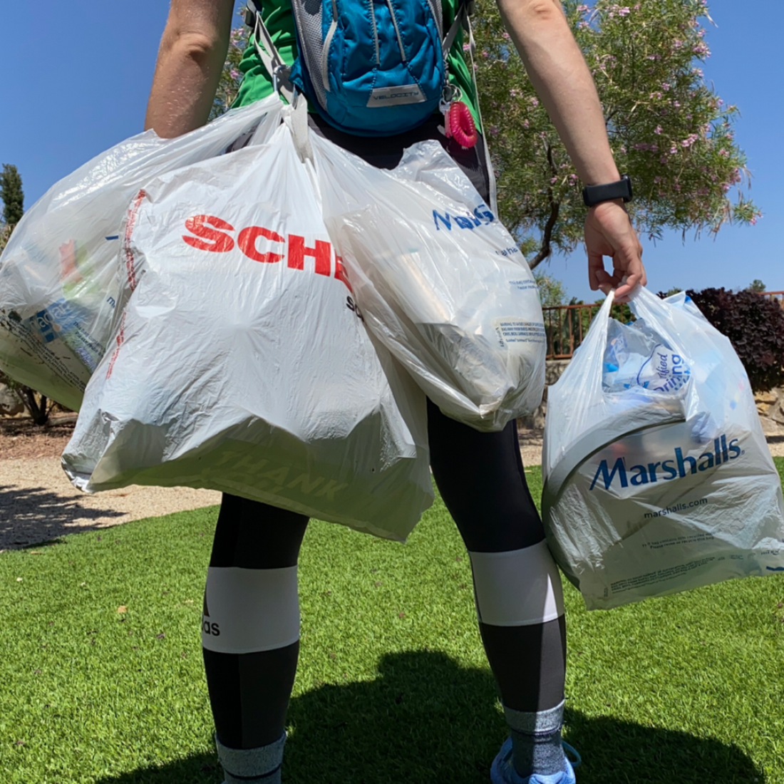 The plastic bags in this photo are from purchases long ago and are getting a second purpose. No more single use, please!