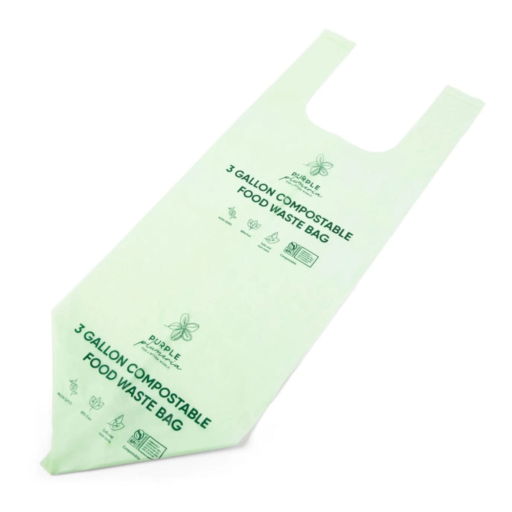 Compostable Kitchen Garbage Bags – 13 Gallon & 3 Gallon Sizes. Durable & Leak Proof