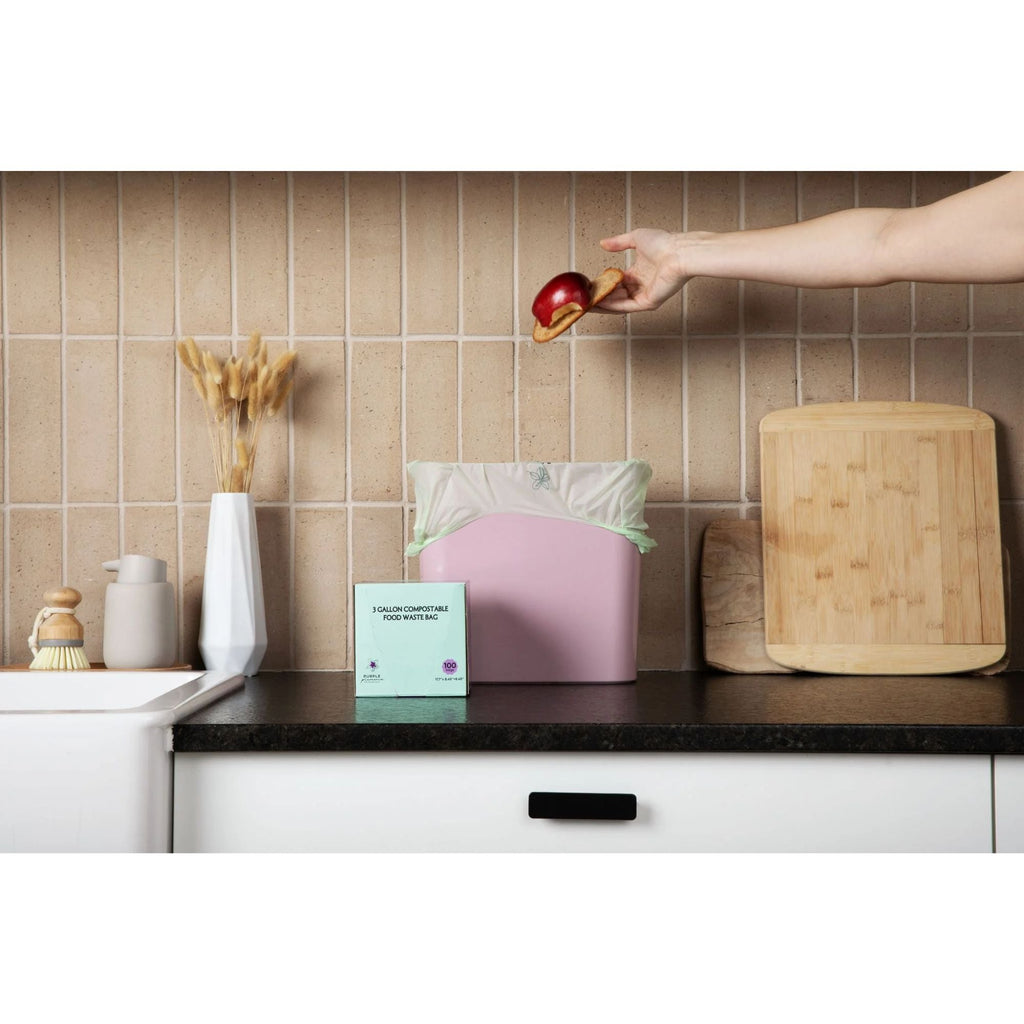 Compostable Kitchen Garbage Bags – 13 Gallon & 3 Gallon Sizes. Durable & Leak Proof