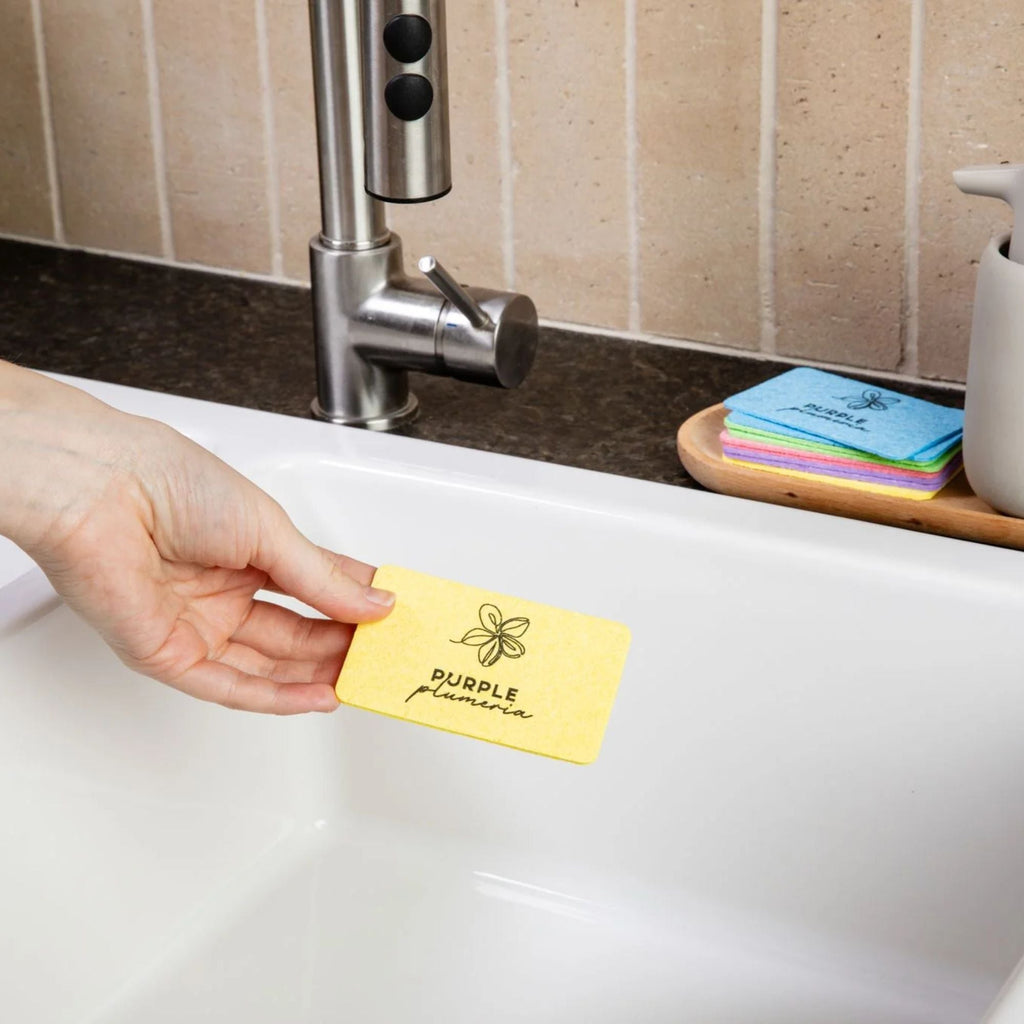 Compostable Dish Sponges: Plastic-Free & Eco-Friendly. Cellulose & Coconut fiber