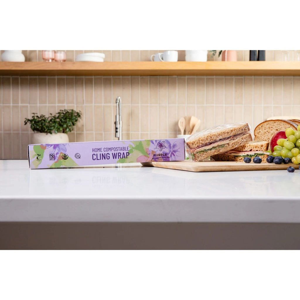 Home Compostable Cling Wrap. Keeps Food Fresh & Safe.