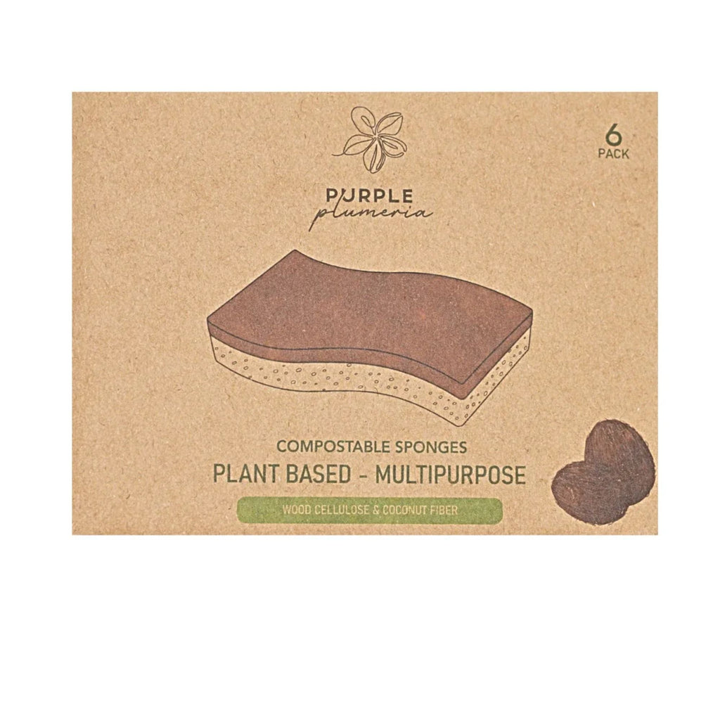 Compostable Dish Sponges: Plastic-Free & Eco-Friendly. Cellulose & Coconut fiber