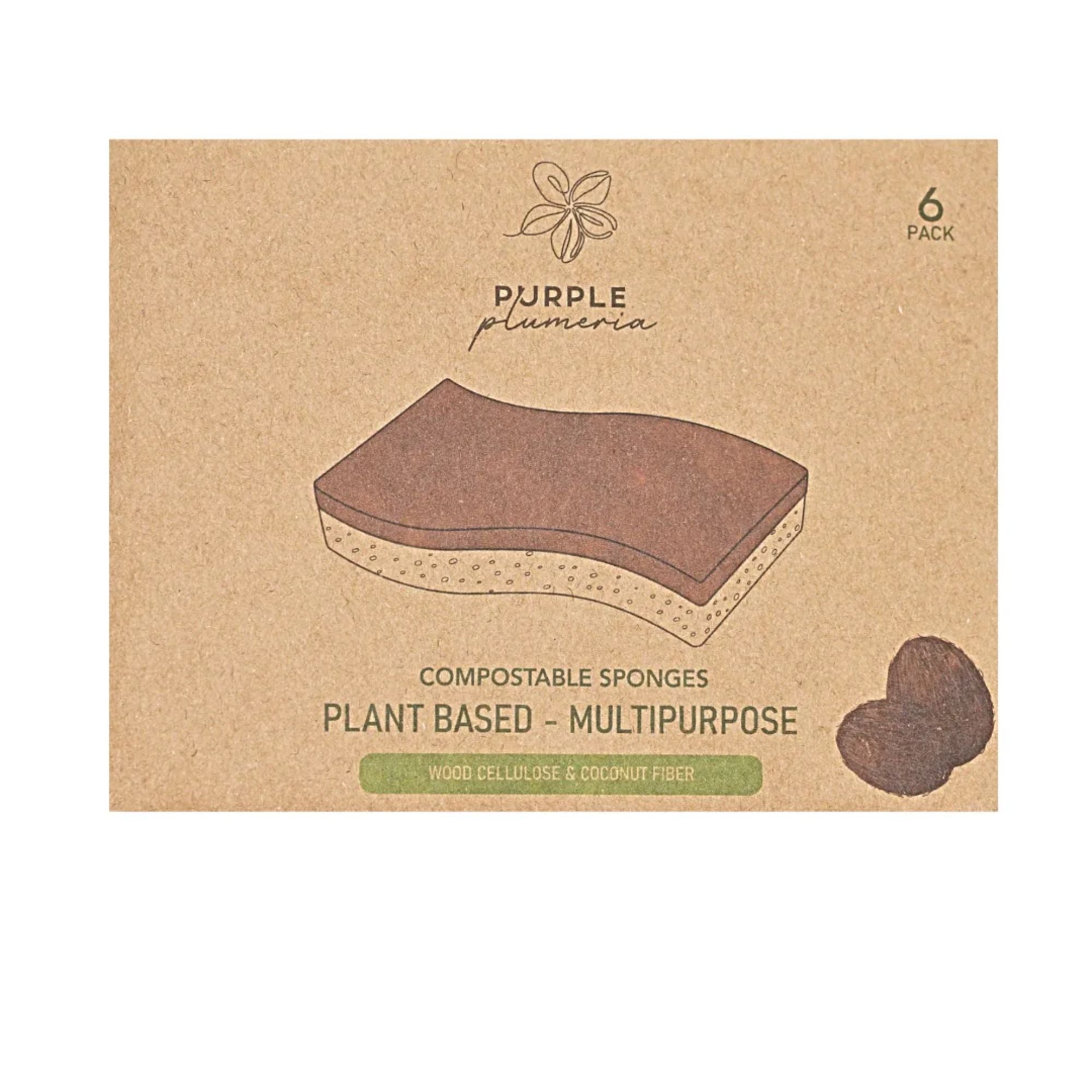Compostable Dish Sponges: Plastic-Free & Eco-Friendly. Cellulose & Coconut fiber