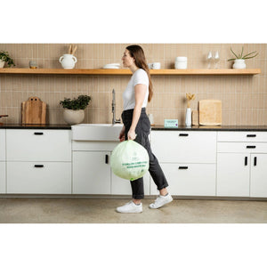 Compostable Kitchen Garbage Bags – 13 Gallon & 3 Gallon Sizes. Durable & Leak Proof