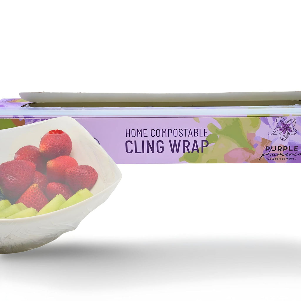 Home Compostable Cling Wrap. Keeps Food Fresh & Safe.