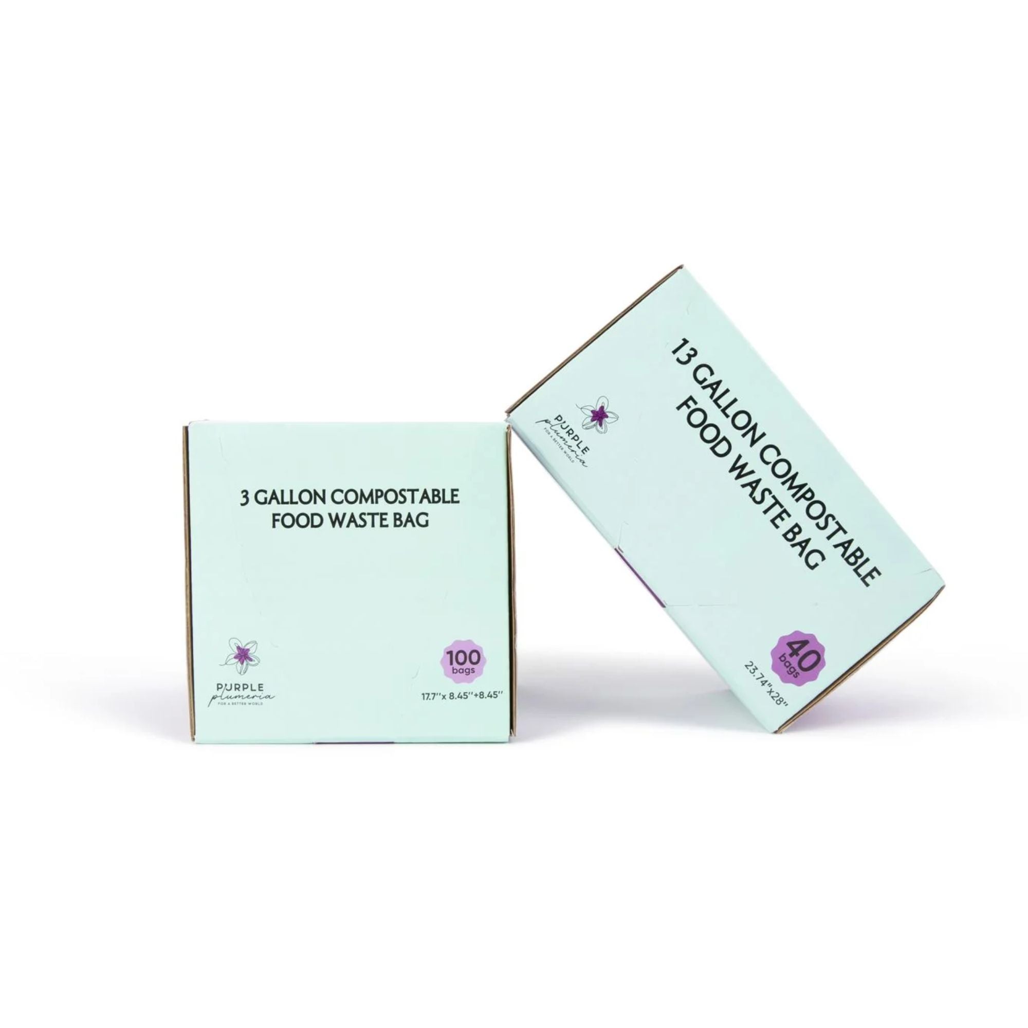 Compostable Kitchen Garbage Bags – 13 Gallon & 3 Gallon Sizes. Durable & Leak Proof