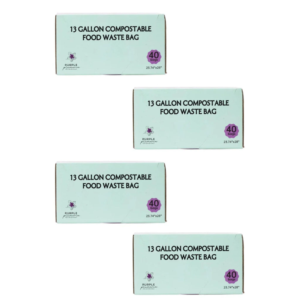 Compostable Kitchen Garbage Bags – 13 Gallon & 3 Gallon Sizes. Durable & Leak Proof