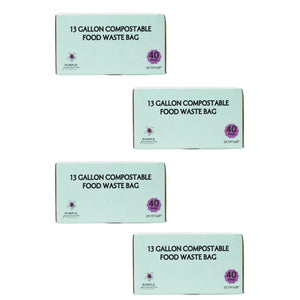 Compostable Kitchen Garbage Bags – 13 Gallon & 3 Gallon Sizes. Durable & Leak Proof