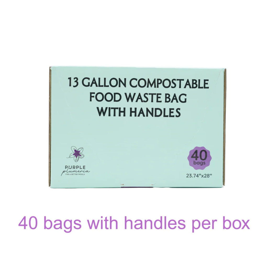 Compostable Kitchen Garbage Bags – 13 Gallon & 3 Gallon Sizes. Durable & Leak Proof