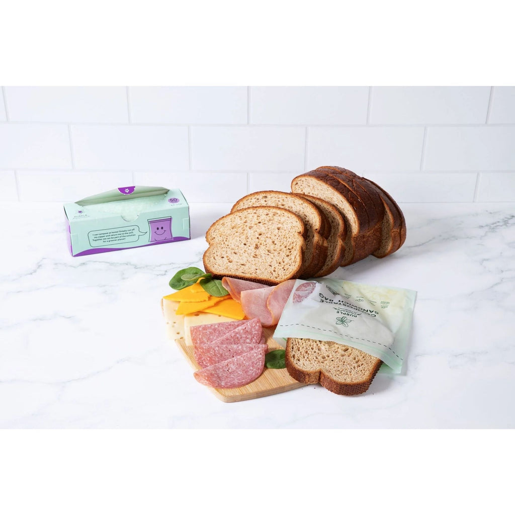 Compostable Resealable Bags. Eco-Friendly & Durable. Snack, Sandwich, Quart & Gallon Sizes