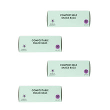 Load image into Gallery viewer, Compostable Resealable Bags. Eco-Friendly &amp; Durable. Snack, Sandwich, Quart &amp; Gallon Sizes
