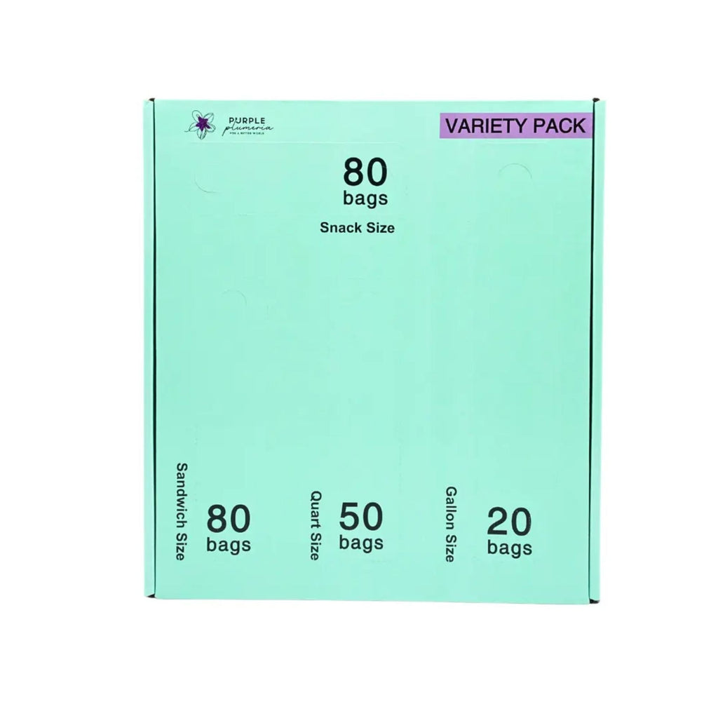 Compostable Resealable Bags. Eco-Friendly & Durable. Snack, Sandwich, Quart & Gallon Sizes