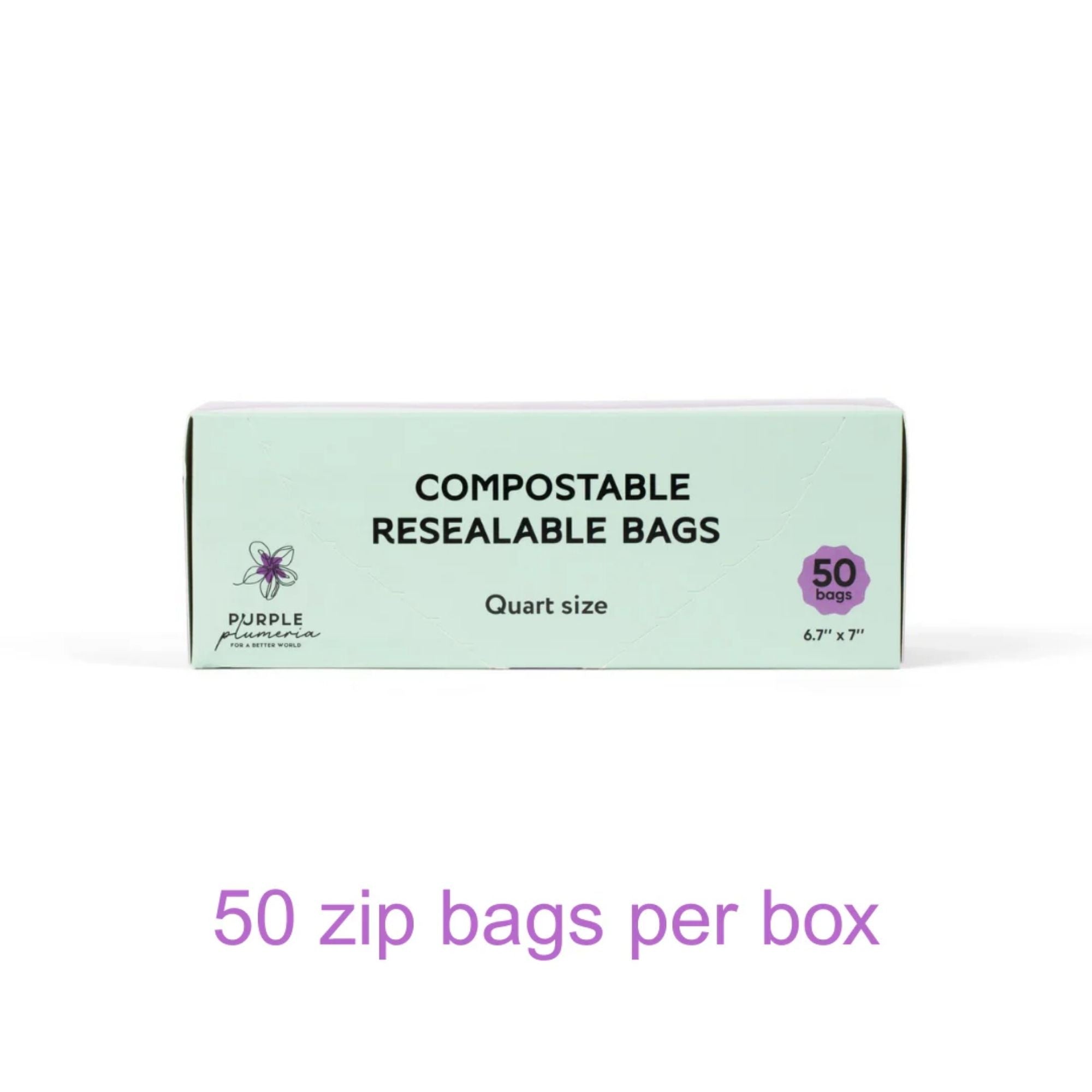 Compostable Resealable Bags. Eco-Friendly & Durable. Snack, Sandwich, Quart & Gallon Sizes