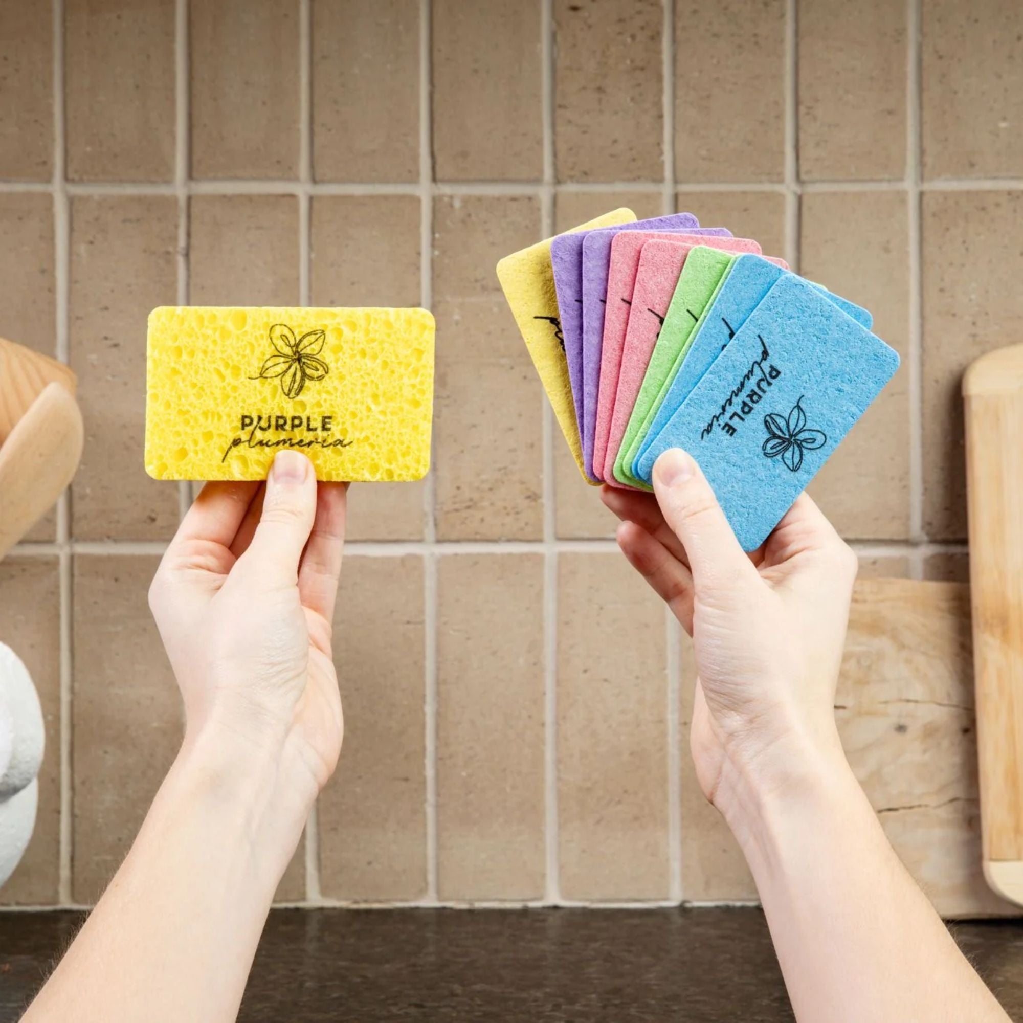 Compostable Dish Sponges: Plastic-Free & Eco-Friendly. Cellulose & Coconut fiber