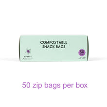 Load image into Gallery viewer, Compostable Resealable Bags. Eco-Friendly &amp; Durable. Snack, Sandwich, Quart &amp; Gallon Sizes