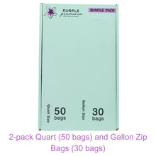 Load image into Gallery viewer, Compostable Resealable Bags. Eco-Friendly &amp; Durable. Snack, Sandwich, Quart &amp; Gallon Sizes