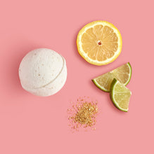 Load image into Gallery viewer, Energizing Joy Bath Bomb – Lemon, Lime &amp; Lemon Peel (3oz)