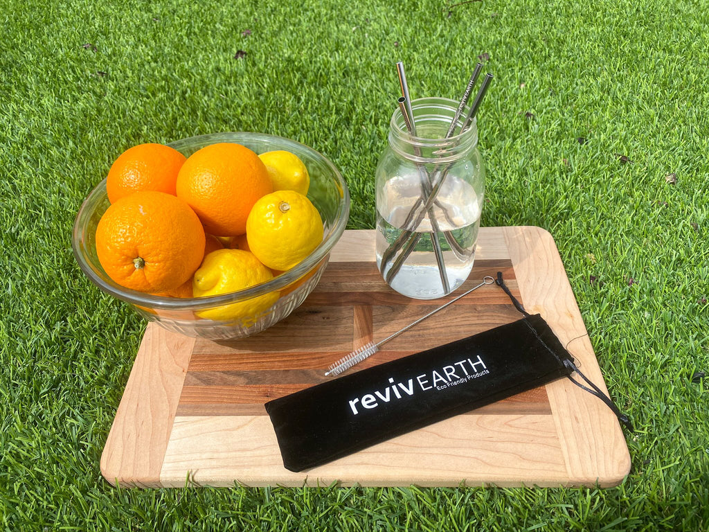 4PCS Reusable Stainless Steel Straws with Case and Cleaning Brush